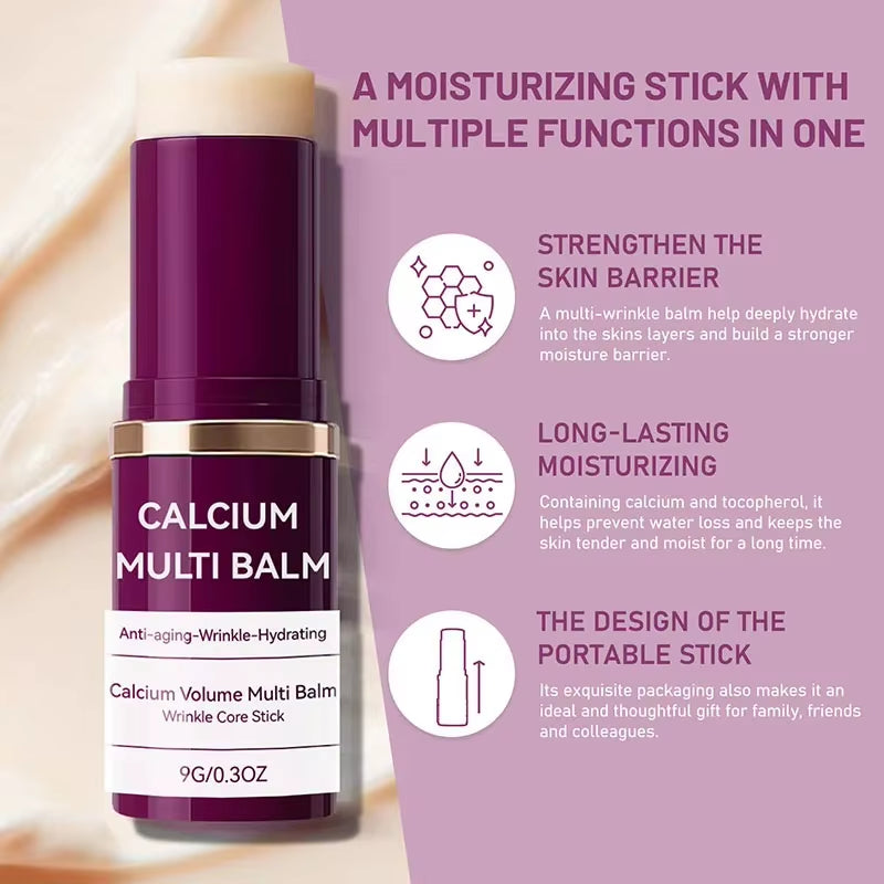 Calcium Volume Multi Balm Korean Skincare Stick Face & Eye Cream Collagen Deep Moisturizing Anti-Wrinkle Face Care Product